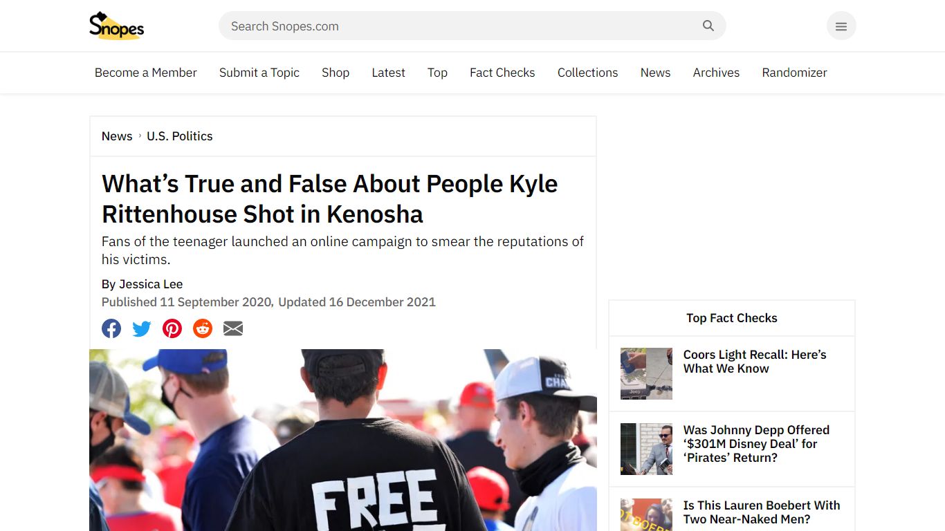 What’s True and False About People Kyle Rittenhouse Shot in Kenosha